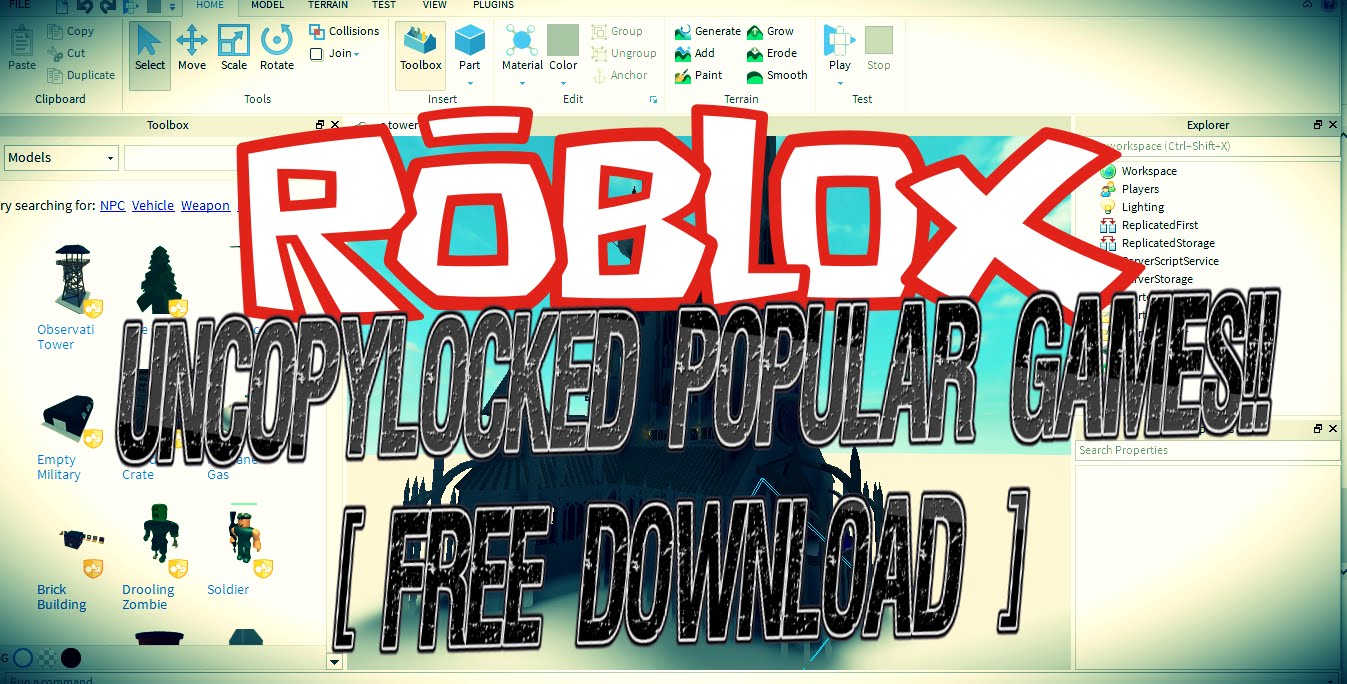 Free Download Roblox Uncopylocked Popular Games Latestgamevideos